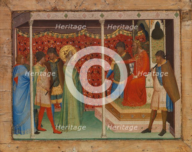 Saint Reparata before the Emperor Decius, ca. 1338-40. Creator: Bernardo Daddi.