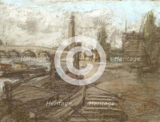 Old Barges, 1875-1899. Creator: Henry Muhrmann.