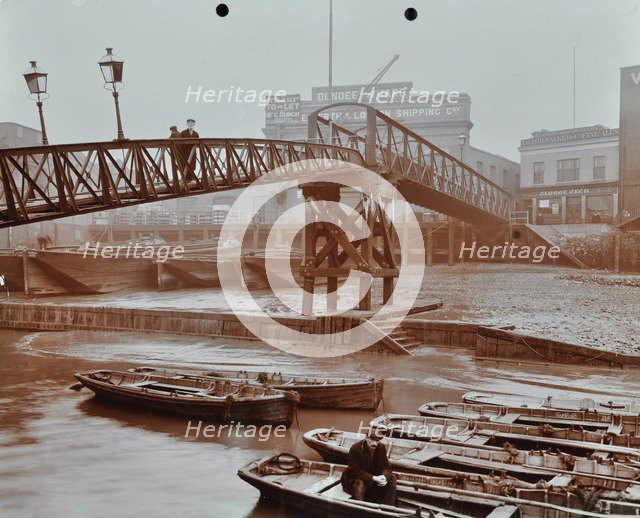 Limehouse Pier, Poplar, London, 1908. Artist: Unknown.