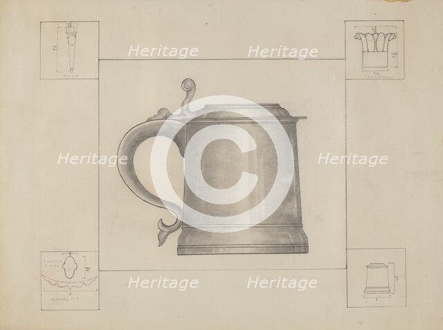 Pewter Tankard, c. 1936. Creator: Henry Meyers.