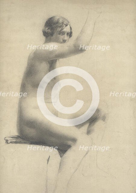 Life study of a seated male nude, (1840s or 50s?). Creator: William Quiller Orchardson.