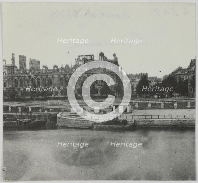 Panorama of the Hotel de Ville, 4th arrondissement, Paris, 1871. Creator: Hippolyte Blancard.