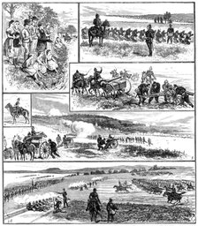 Sketches of the German Army Manoeuvres, 1883. Creator: Unknown.