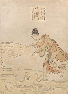 The Jewel River at Chofu (Chofu no Tamagawa), ca. 1768., ca. 1768. Creator: Suzuki Harunobu.