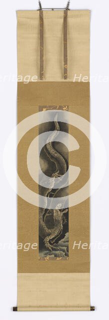 Descending dragon, late 18th-early 19th century. Creator: Hokusai.