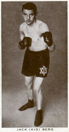 Jack 'Kid' Berg, English boxer, 1938. Artist: Unknown