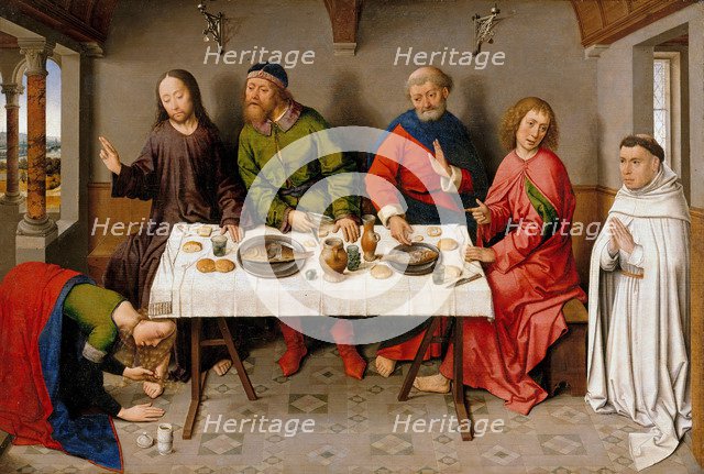 Christ in the House of Simon the Pharisee, c. 1450. Artist: Bouts, Dirk (1410/20-1475)