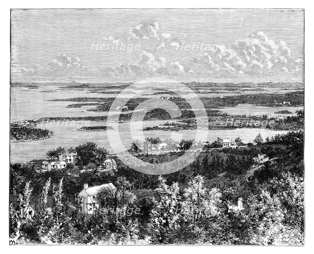 'View taken from Gibb's Hill, Bermudas', c1890. Artist: Unknown