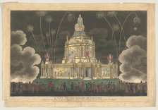 A View of the Temple of Concord Erected in the Green Park, to Celebrate the G..., September 9, 1814. Creator: Robert Laurie.