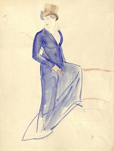 Costume design for the comedy Woe from Wit by A. Griboyedov (Meyerhold's theatre), 1928. Creator: Ulyanov; Nikolai Pavlovich (1875-1949).