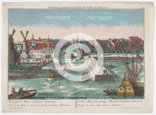 View of the Western New City Gate and Eastern New Main Gate in Rotterdam, 1742-1801. Creator: Anon.