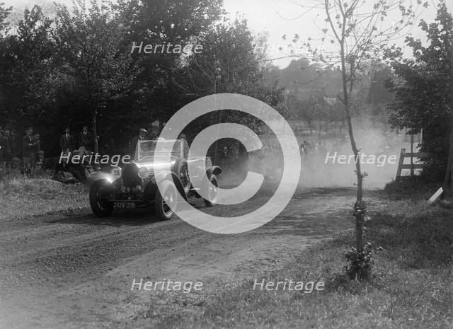 Bugatti Type 44, Bugatti Owners Club Hill Climb, Chalfont St Peter, Buckinghamshire, 1935. Artist: Bill Brunell.