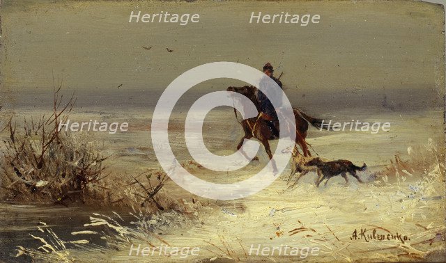 On the Hunting, Second Half of the 19th cen.. Artist: Kivshenko, Alexei Danilovich (1851-1895)