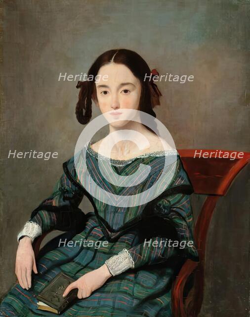 Girl in a Tartan Dress, c1840. Creator: Unknown.