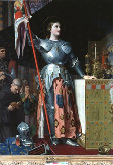 'Joan of Arc at the Coronation of Charles VII in the Cathedral at Reims', 1429, (c1800-1867). Artist: Jean-Auguste-Dominique Ingres