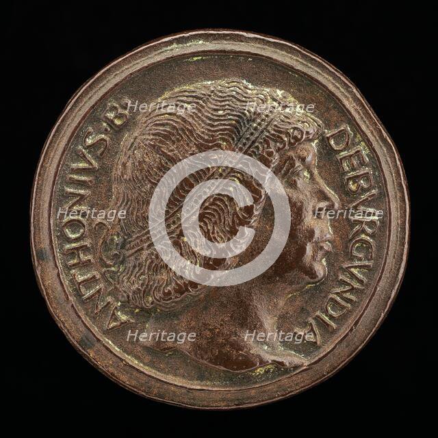 Antoine, 1421-1504, Grand Bastard of Burgundy [obverse], 1472/1480. Creator: Giovanni Candida.