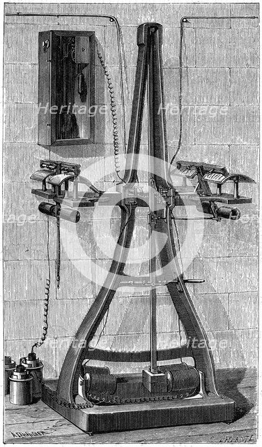 Caselli's pantelegraph, 1874 Artist: Unknown