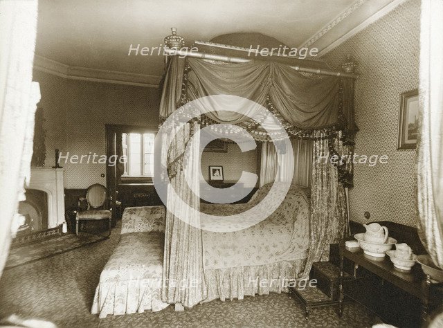 Lord Byron's bedroom, Newstead Abbey, Nottinghamshire, 1905. Artist: Henson & Co