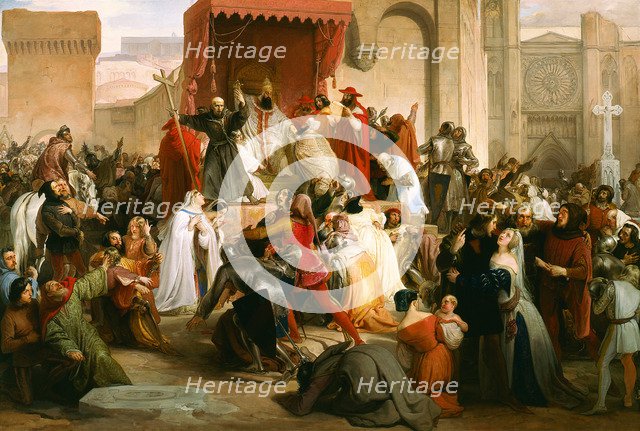 Pope Urban II Preaching the First Crusade in the Square of Clermont.