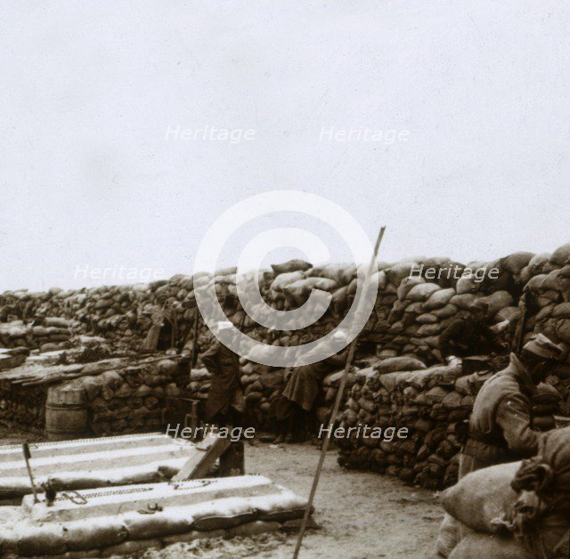 Trenches at Mamelon Vert, Nieuwpoort, Flanders, Belgium, c1914-c1918. Artist: Unknown.