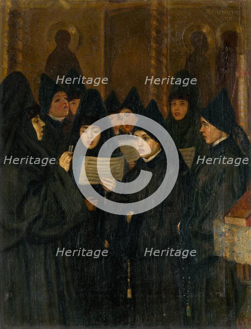 Nuns, 1893. Creator: Mikhail Nesterov.
