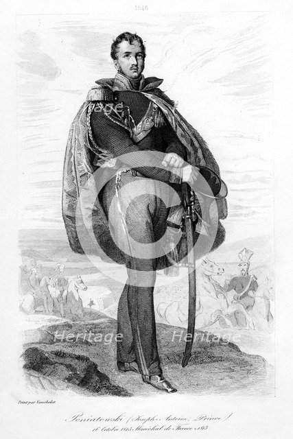 Joseph Antoni Poniatowski (1763-1813), Polish prince and Marshal of France, 1839.Artist: Contenau