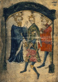 Gawain's return to court, c1375-1400.  Creator: Unknown.