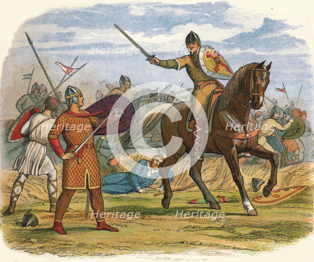 'Robert taken prisoner by the clerk Baudri', 1106 (1864). Artist: James William Edmund Doyle.