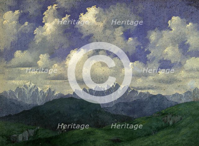 Mountain Road Between the Villages of Korgon and Sentelek (About Midday) Altai , 1880-1897. Creator: Pavel Mikhailovich Kosharov.