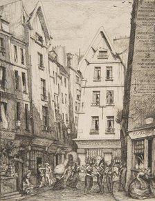 Rue Pirouette aux Halles (Rue Pirouette aux Halles, Paris, after Laurence), 1860. Creator: Charles Meryon.