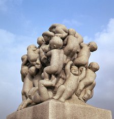 Granite sculpture from Vigeland Gardens in Oslo, 19th century. Artist: Unknown