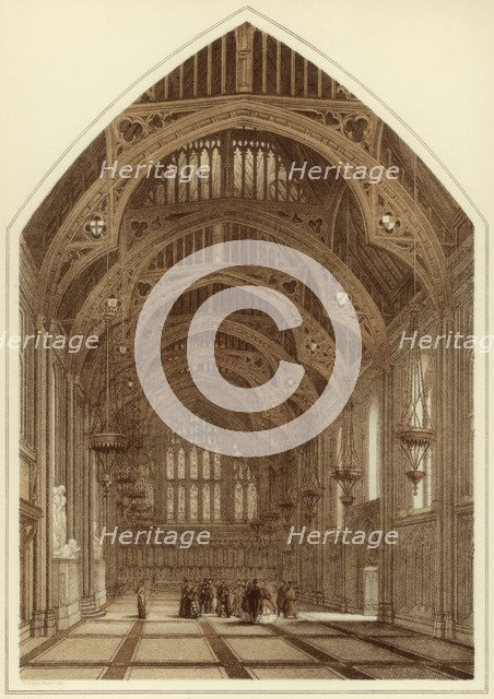Guildhall interior, City of London, 1886. Artist: William Griggs