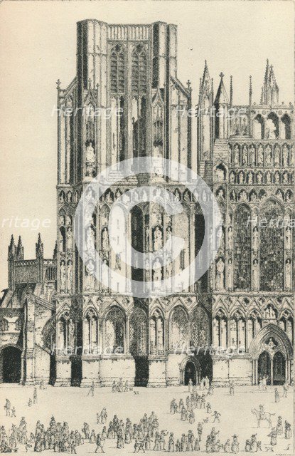 'Wells Cathedral', c1927. Artist: Herbert Gordon Warlow.