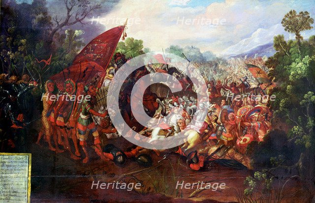 Retreat of Hernando Cortes form Tenochtitlan, Mexico, 1520. Artist: Unknown