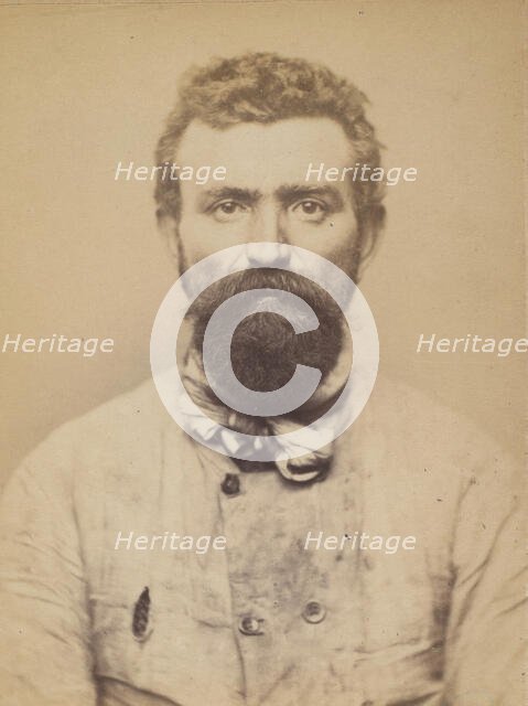 Vidal. Guillaume. 37 ans, né à Tellière (Puy de Dôme). Cocher. Anarchiste. 10/3/94., 1894. Creator: Alphonse Bertillon.