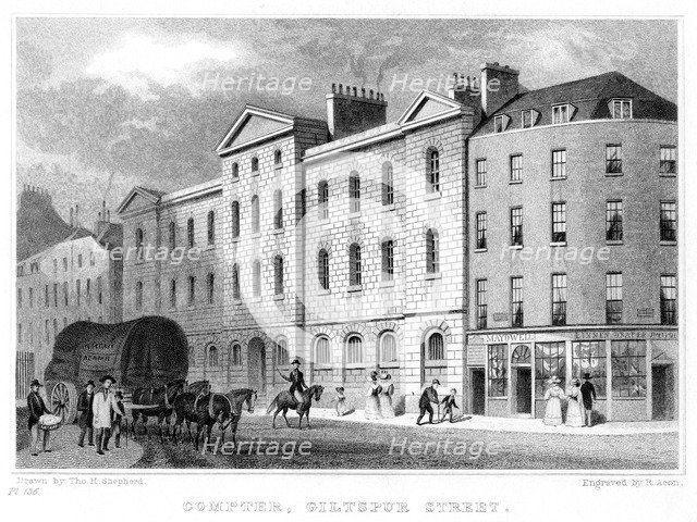 Compter, Giltspur Street, London, 19th century.Artist: R Acon