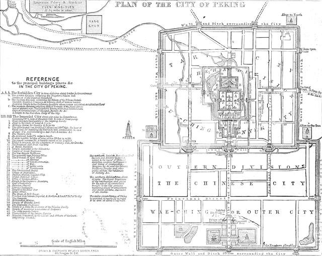 Plan of the city of Peking, 1860. Creator: John Dower.