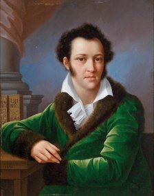 Portrait of Count Fyodor Ivanovich Tolstoy (1782-1846), known as the "American", 1812. Creator: Oleszkiewicz, Józef (1777-1830).