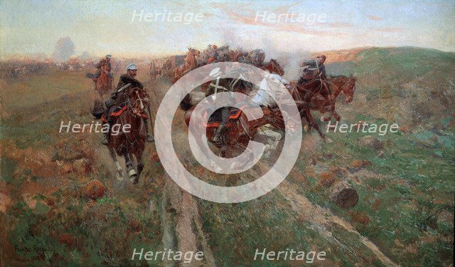 'Scene from the Battle of Kuryuk-Dara in July 1854', 1900.  Artist: Franz Roubaud