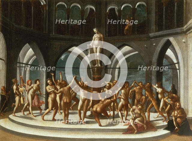 Dance around the Statue of Venus, 1580-1590. Creator: Hans Bock the Elder.