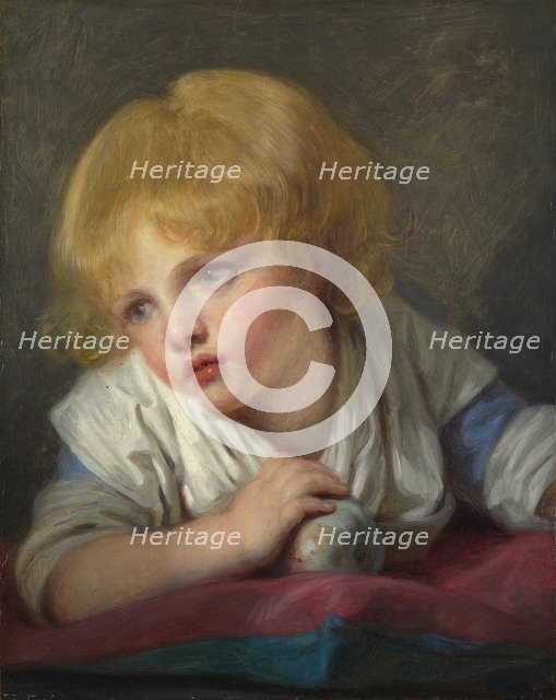 A Child with an Apple, Second Half of the 18th cen.. Artist: Greuze, Jean-Baptiste (1725-1805)