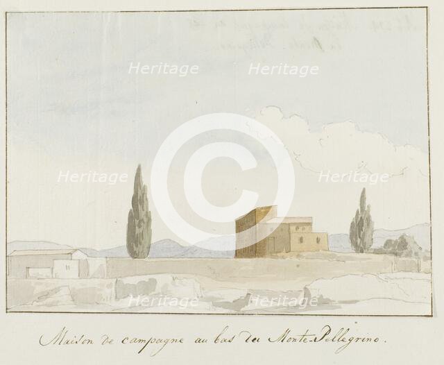 Country house at the foot of Mount Pellegrino, 1778. Creator: Louis Ducros.