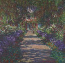 Pathway in Monet's Garden at Giverny, 1902. Creator: Monet, Claude (1840-1926).