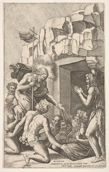 Christ in Limbo, after Raphael, 1541. Creator: Nicolas Beatrizet.