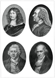 Four industrial reformers: Colbert, Turgot, Arkwright and Watt, (1903). Artist: Unknown