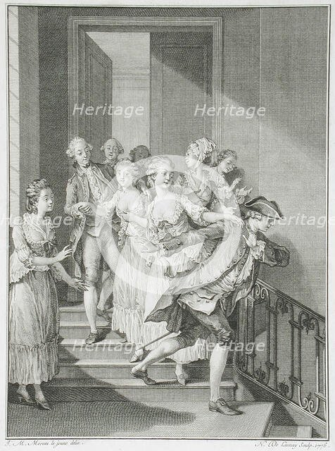 Le honte et le remords vengent l'amour outragé, 1776. Creator: Nicolas de Launay.