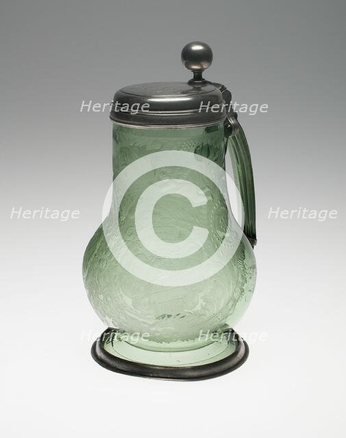 Armorial Covered Tankard, Germany, 1714. Creator: Unknown.