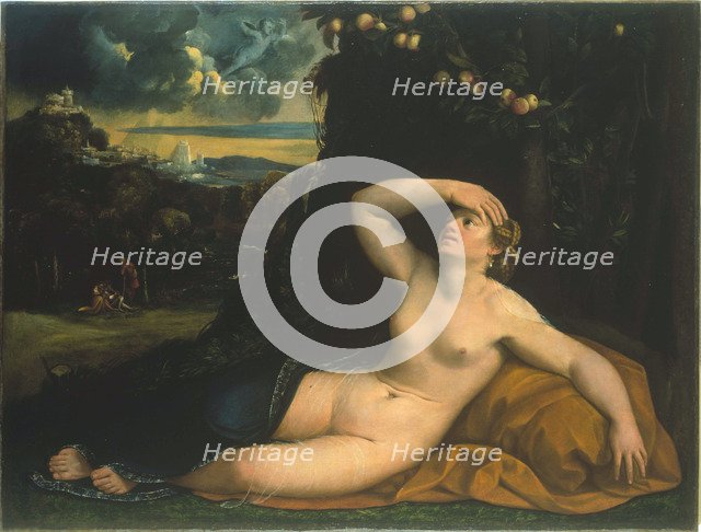 Venus awakened by Cupid.