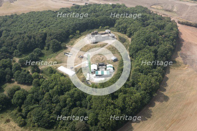 Stafford Castle with staging for a production of Macbeth, Staffordshire, 2018. Creator: Historic England Staff Photographer.