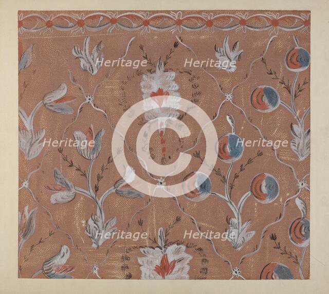 Hand Painted Wall (Detail), c. 1939. Creator: Martin Partyka.